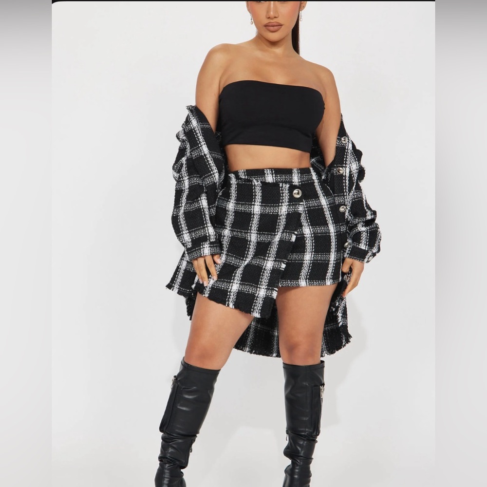 Fashion Nova tweed skirt set